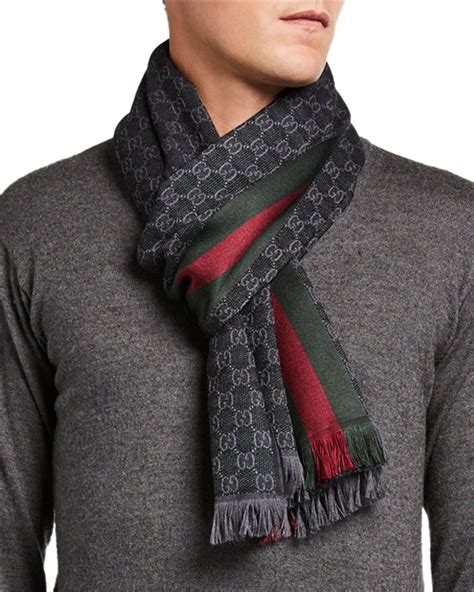 gucci mens silk scarf|gucci scarf unisex.